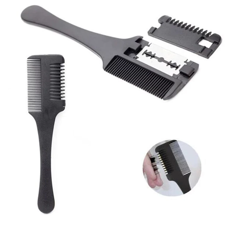 Hair Cutting Comb Handle Hair Brushes Cutting Thinning Trimmin Hair Salon Tools