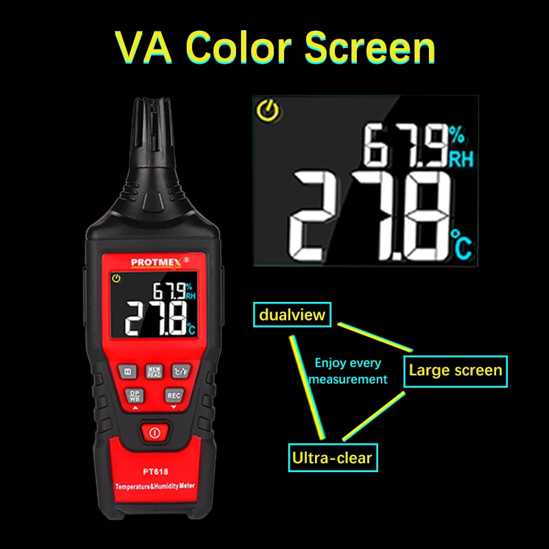 Мини-Измеритель температуры и влажности для помещений улицы гигрометр индикация
