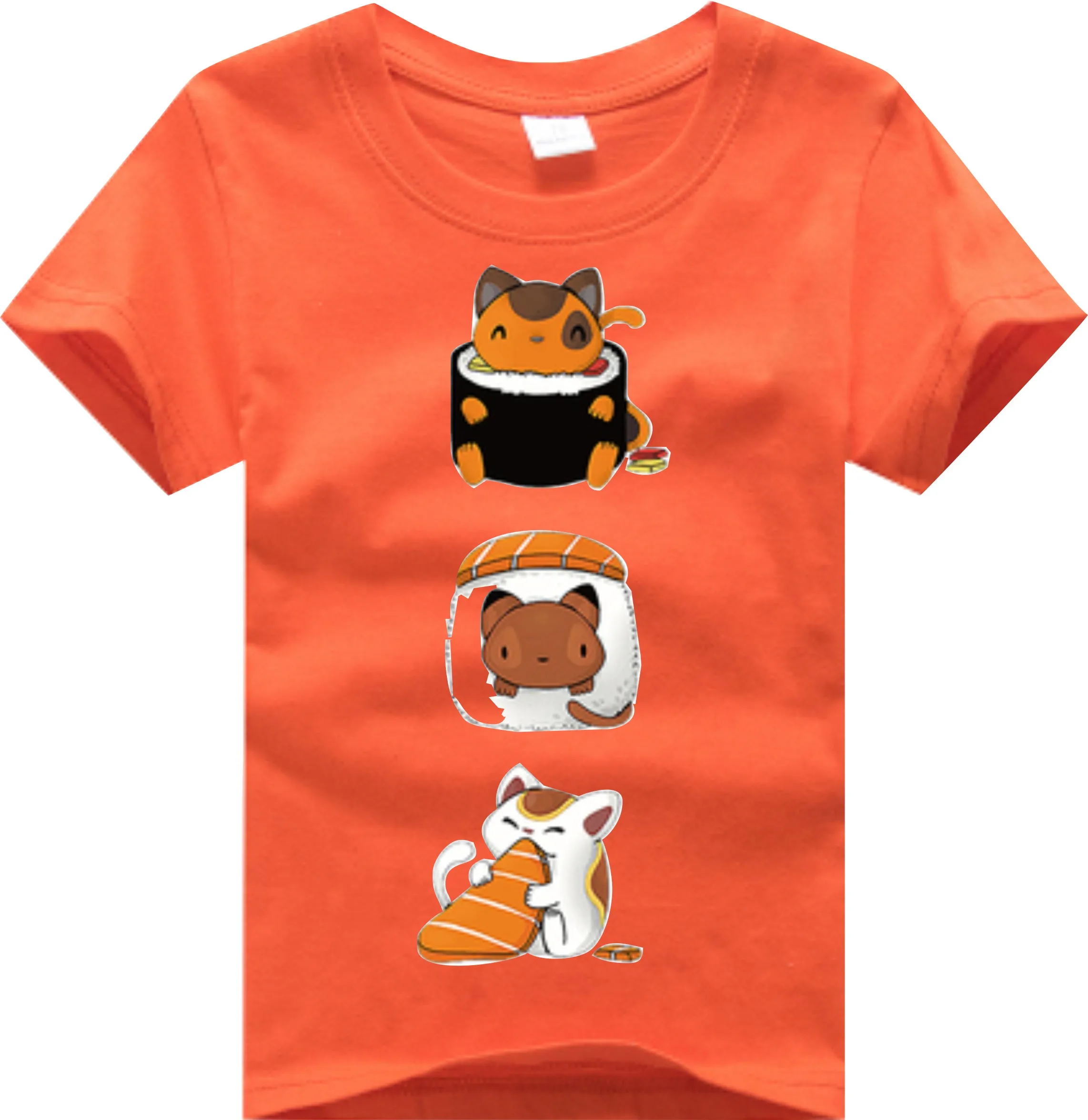 

Cotton Kids Cartoon Cat Print T Shirts Boys Girls Toddler Tee Tops Summer Children Cartoon Anime Tshirts 2 4 5 6 7 8 9 10 12T