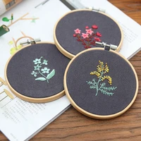 beginner unfinished embroidery kit flowers diy embroidered sewing cross stitch set hoop thread tools handwork material package
