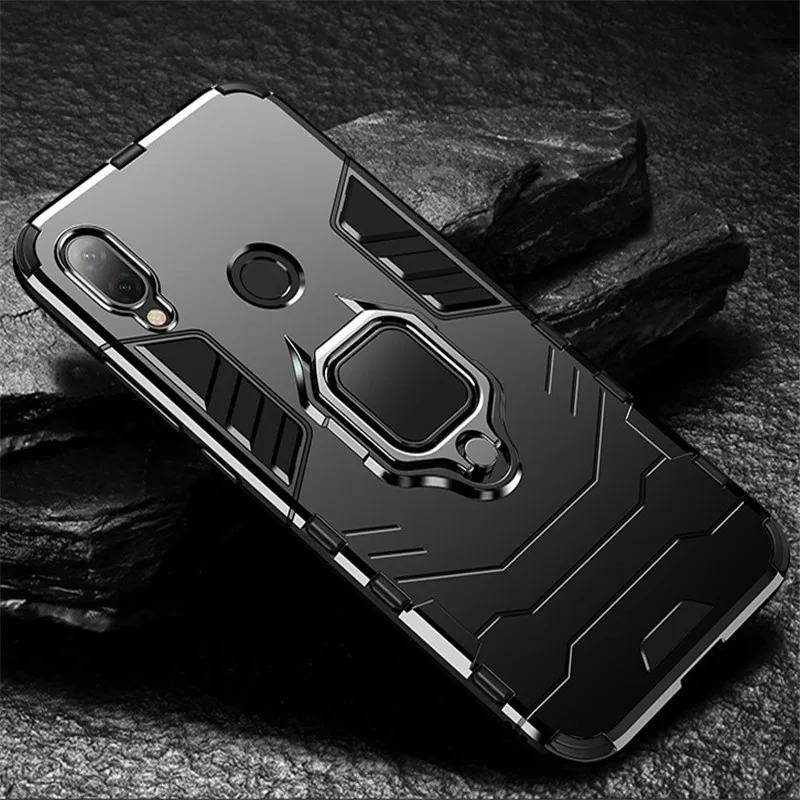 Чехол 4 в 1 для Xiaomi Redmi Note 7 7pro противоударный чехол Pro матовый черный защитный Xiomi