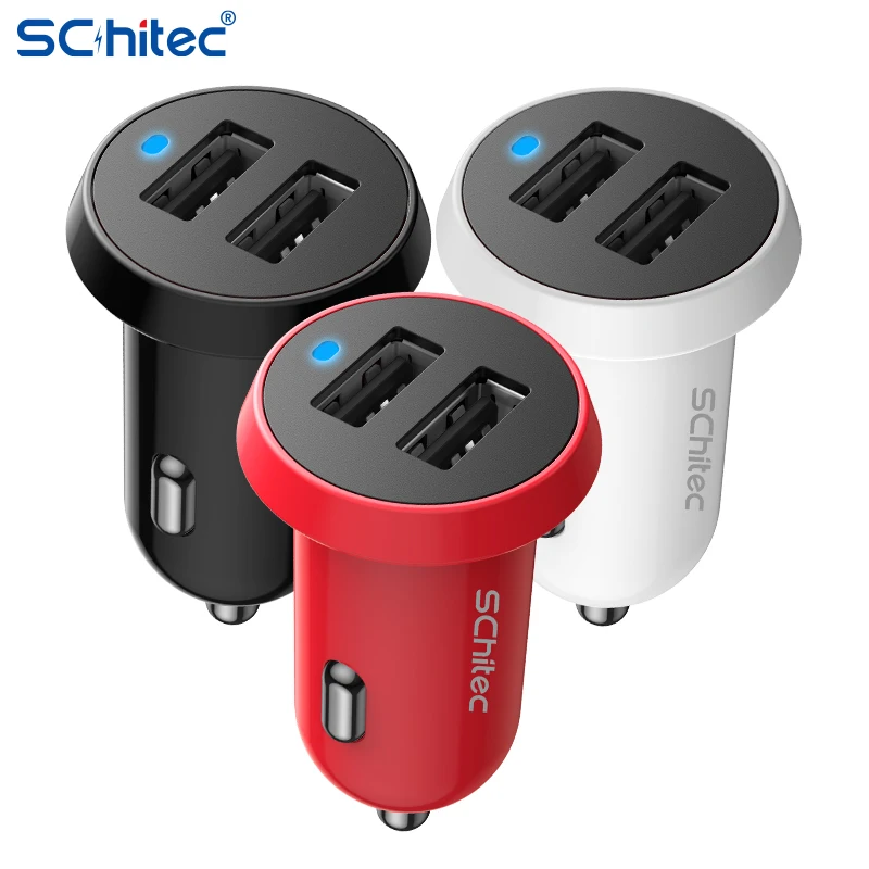 Schitec 3.1A мини кабель для быстрой зарядки USB Автомобильное зарядное устройство с