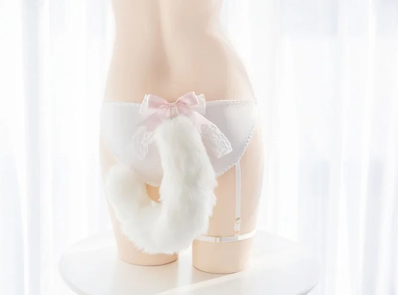 

Womens Erotic Panties With Fox Tail Sexy Niqht Qown Lingerie Women Underwear Fetish Chastity Anime Cosplay Lingerie Role Play