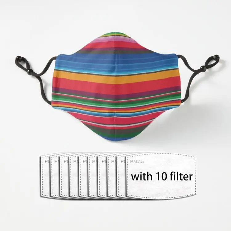 

Sarape Saltillo Colors Unisex Adult Lust Senpai Face Mask Dustproof Protection Respirator Washable Mouth-Muffle