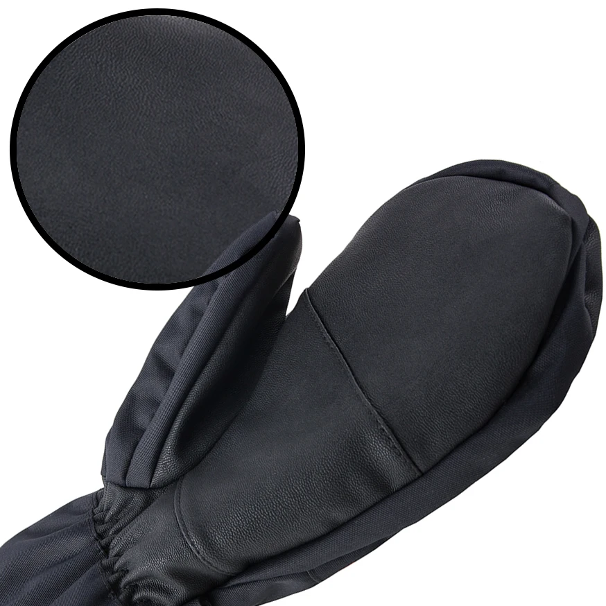 

2-in-1 Mittens Ski Gloves Snowboard Men Women Female Snow Winter Sport Warm Waterproof Windproof Skiing Faux Leather Plam Hot