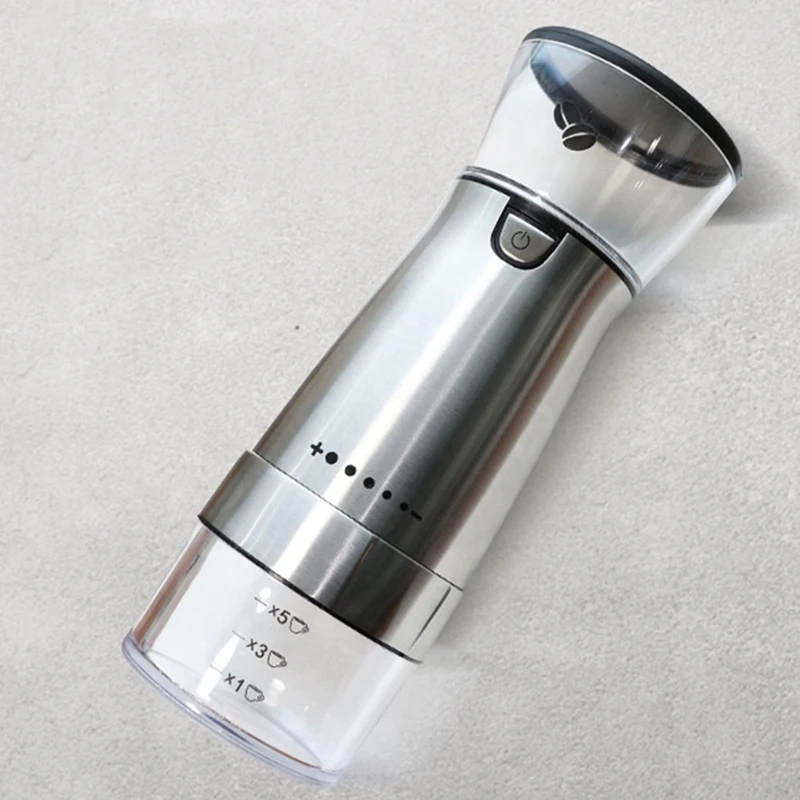 

Electric Coffee Grinder Stainless Steel Adjustable Coffee Bean Mill Machine Kitchen Tools with Brush