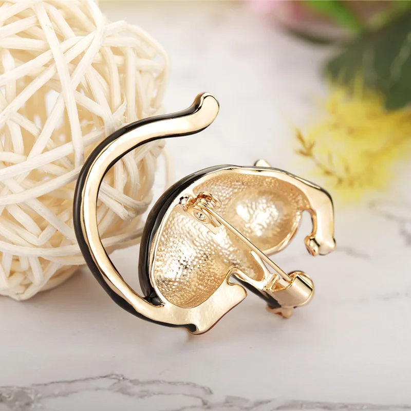 Blucome Kawaii хрустальные кошки с шариком в форме броши для женщин и детей сумка пальто украшения подарки веер клуб твердая эмаль животное хиджаб булавки