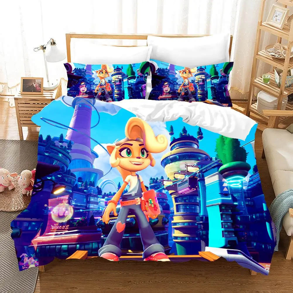 

Cartoon Quilt Covers Kids Children Duvet Cover Decor Bedclothes King Queen Full Bed Linens Pillow Shams Cute Home Textile