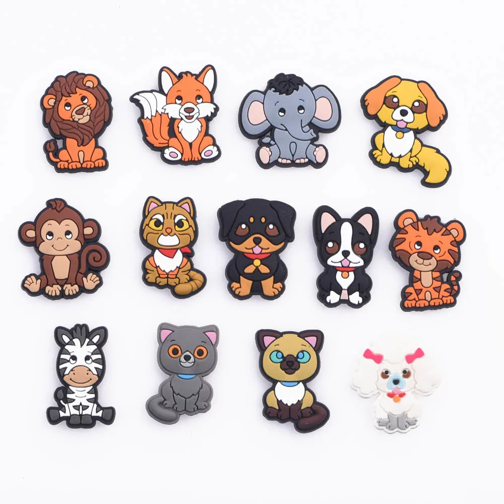2021 Cute Animal Croc Shoes Charms Girl Boys Fruits Gift Shoe Charm Accessories Kid's Apple Toys Decoration Lovely Dogs Cats 