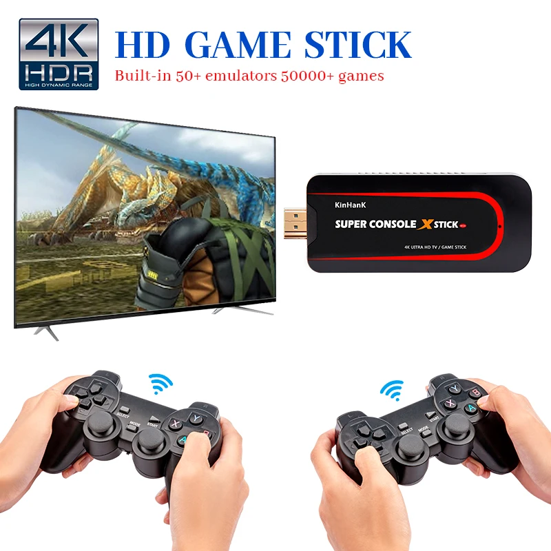 

Super Console X Stick Video Game Console Dual System for PSP/DC/N64/PS1 Retro Mini TV Box Built-in 50+ Emulator 50000+ Games