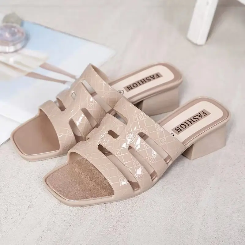 Fashion Durable Thick Heel Cool Women's Slippers Casual Shoes for Girls