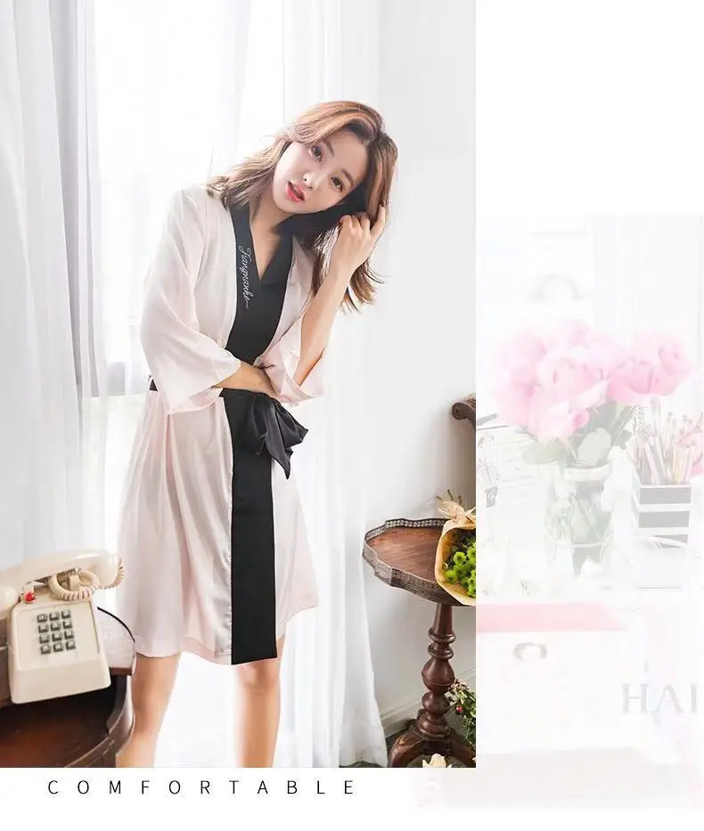 2019 Новая горячая Распродажа осень-зима халат атласный Атласный Для женщин пижамы