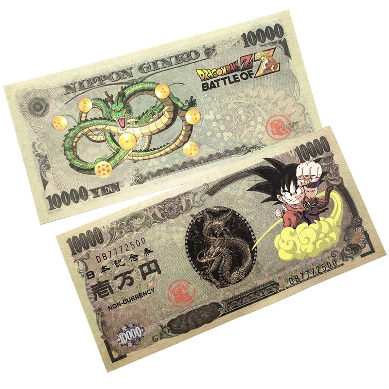 Йен Dragon Ball бумажные банкноты 10000 японская иена не валюта анти-Поддельные Банкноты заготовка коллекционные вещи