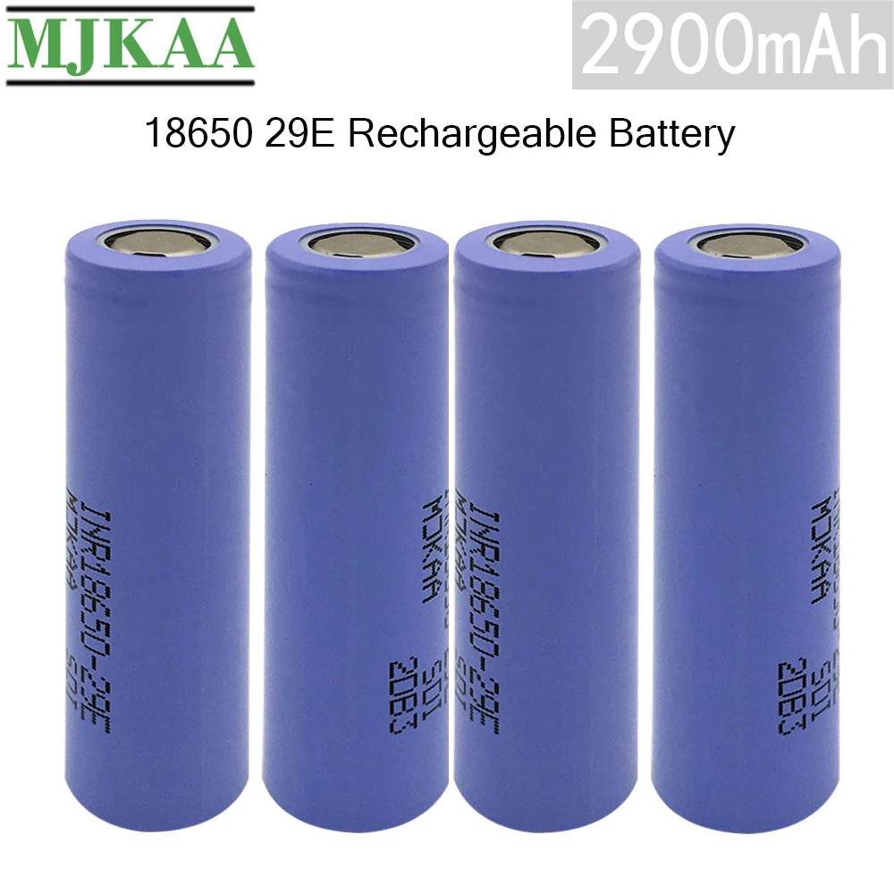 MJKAA 4 шт. 18650 INR18650 29E 2900 мАч 10A 3 7 в литиевая аккумуляторная батарея с плоским верхом