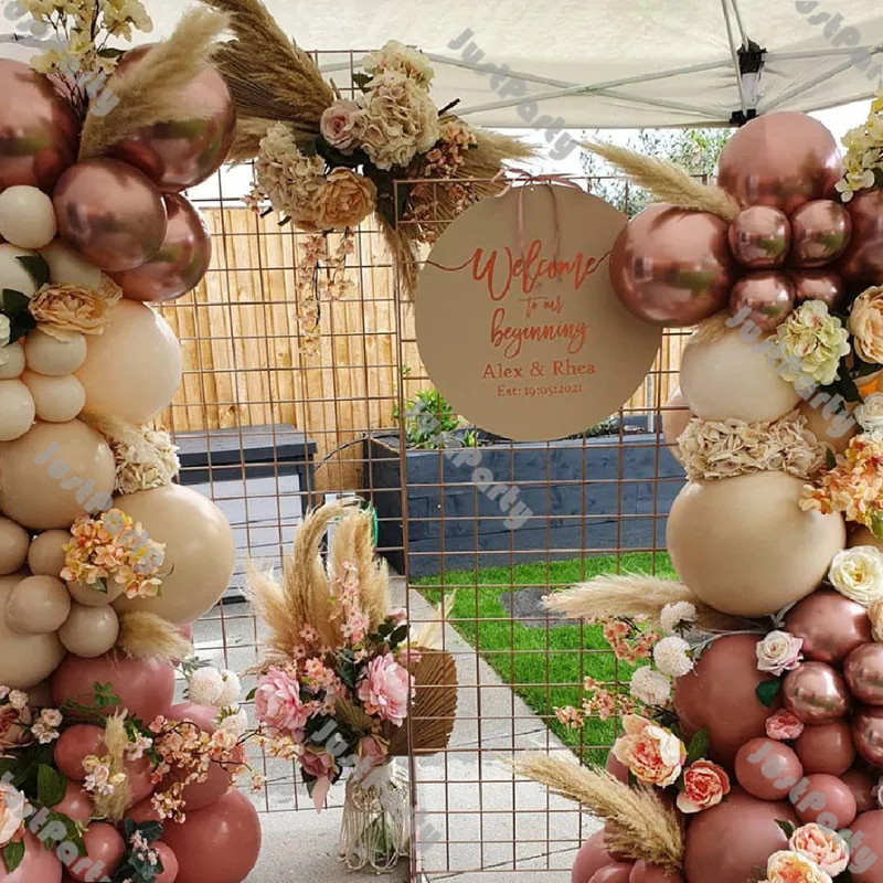 DIY Kit de arco de guirnalda de globos rosa polvoriento doble decoraci&oacute;n de boda globos desnudos dobles suministros de fiesta de compromiso de despedida de soltera-3