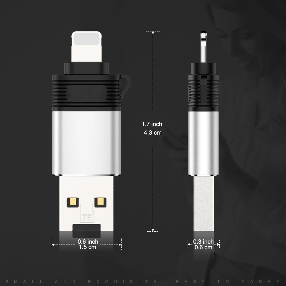 USB OTG адаптер для Lightning/Micro SD/TF Card Reader iPhone 11 Pro Max/XR/X/8/7/6 s/6 s Plus/iPad | Мобильные телефоны и