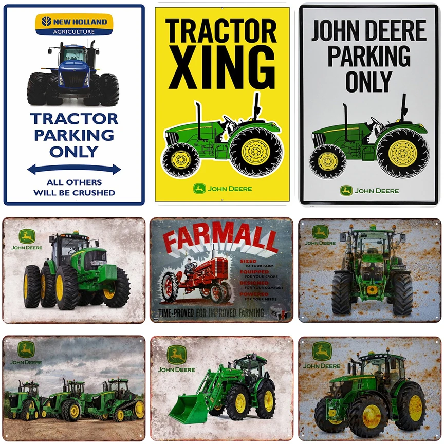 

Tractor Metal Signs Vintage Tin Plate Painting Retro Iron Picture Classical Wall Decoration For Farm House Garage Parking Area