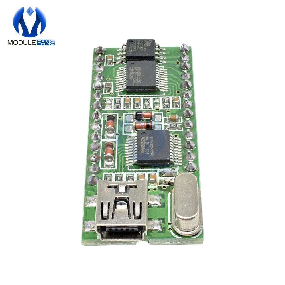 WT588D-U WT588D-U-32M Voice Control Board 5V Mini USB Interface Sound Controller Module 32M DC 2.8V 5.5V DAC PWM WAV Output | Электронные