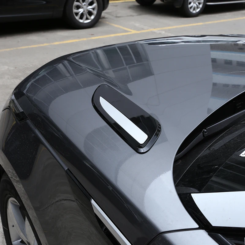 

2 Pcs ABS Silver Hood Air Vent Outlet Wing Trim For Range Rover Velar 2017 2018 2019 Car Exterior Decoration Accessories