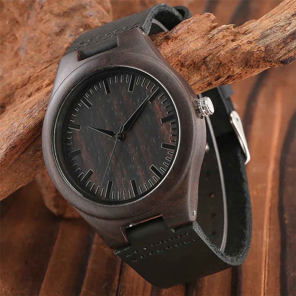 

REDFIRE Personalized Engraved To My Dad..You'll Always Be My Hero..Quartz Wood Watches Natural Stylish Wooden Timepiece Gift Dad