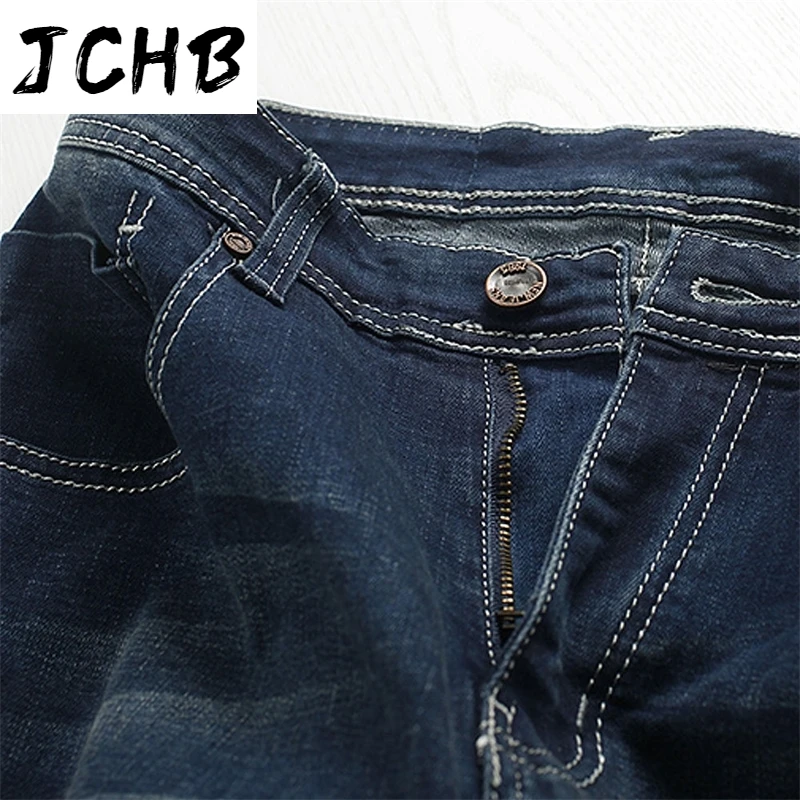

Size Big Men's Bike Jeans 2021 Autumn Winter Man Stretch Harem Pants Brand Denim Trousers Male Black Blue Jeans 40 42 44 46 48