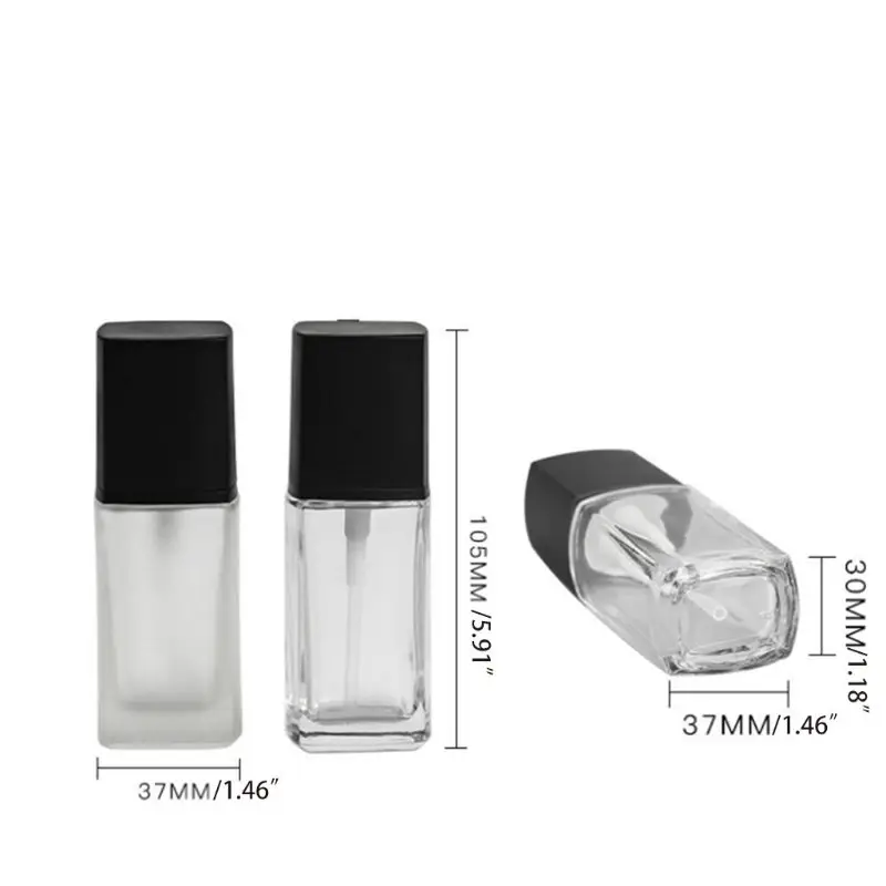 Многоразовая пустая бутылка для лосьона матовое стекло 30 мл жидкий крем тела