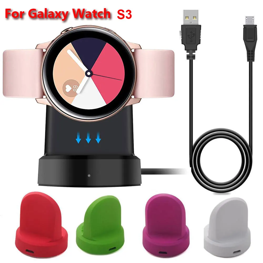 Портативный беспроводной Galaxy Wath S3 Смарт часы зарядное устройство для samsung 40 мм 44