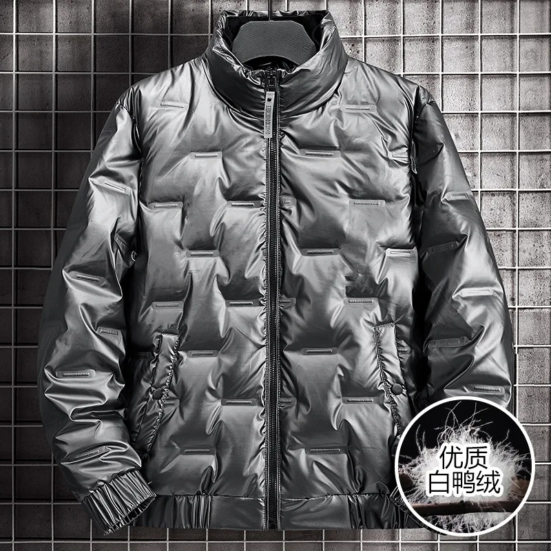 2020 casual thick winter solid color white duck down men's plus size down jacket fashion warm jacket