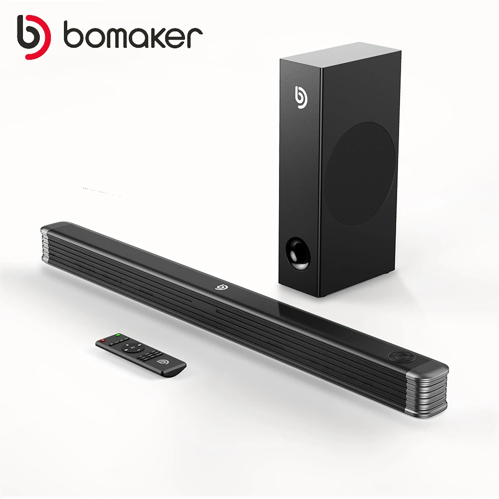 

BOMAKER 150W 2.1 TV Soundbar Home Theater Sound System Bluetooth Speaker Sound Bar Subwoofer Support Optical AUX Coaxial Speaker