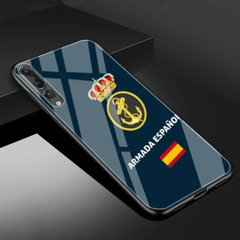 

Spanish Flag-compatible Phone Case Tempered Glass For Huawei P9 10 10plus 20 20Pro 30mate9 10 20 20Pro Honor8X 9 10 V10 Nova3I 5