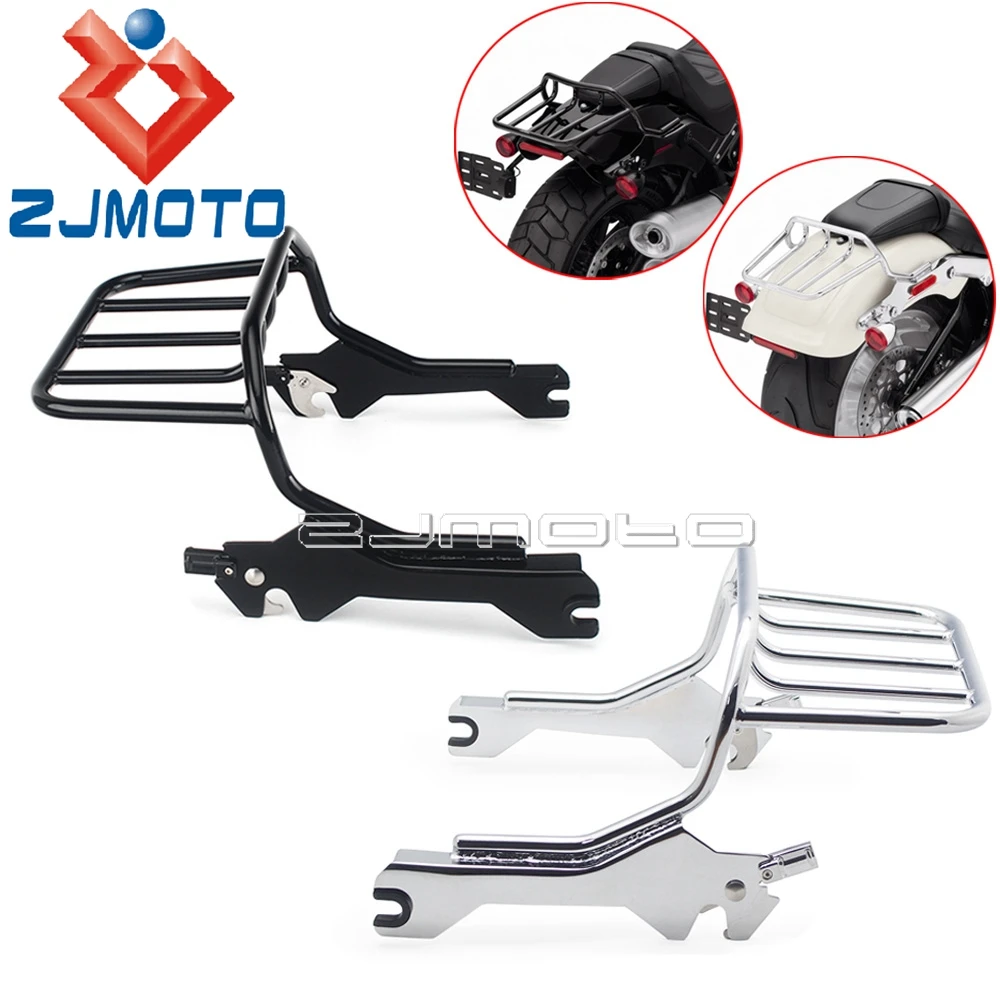 Black Chrome Rear Seat Luggage Rack Rear Carrier