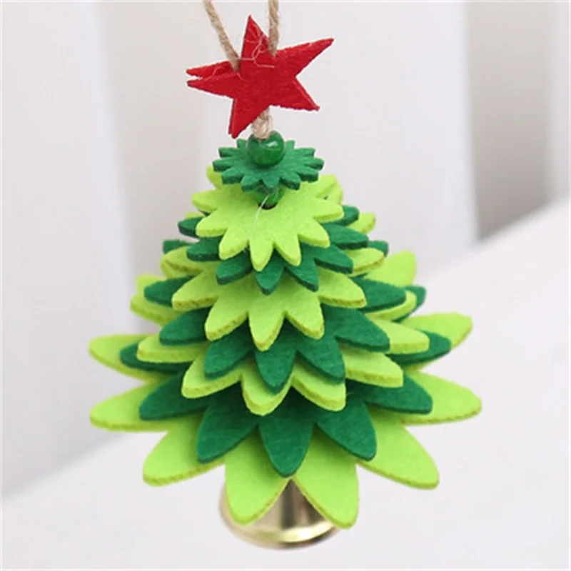 

DIY Homemade Christmas Tree Assemble Kits Small Pendant Key Chains Christmas Home Decoration