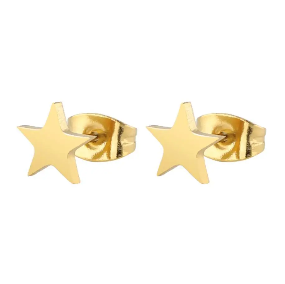 gold Серьги, крошечная звезда, серьги, Черное золото, подвеска в виде звезд, серьги-гвоздики для женщин, детей, ювелирное изделие, подарок, Brincos - Окраска металла: gold