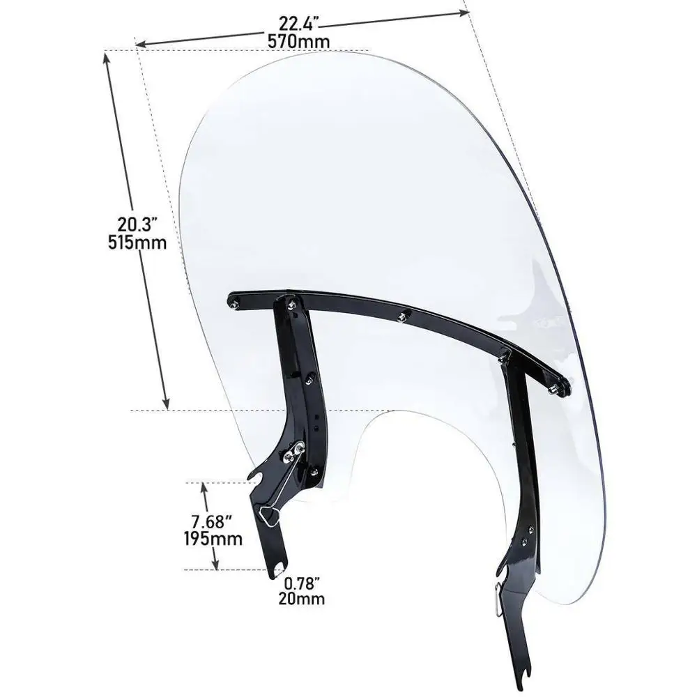 Фото Прозрачные ветрозащитные дефлекторы для Мотоциклов Harley Touring Road King Classic Road King Special CVO Custom 1994-2021 2020 №5