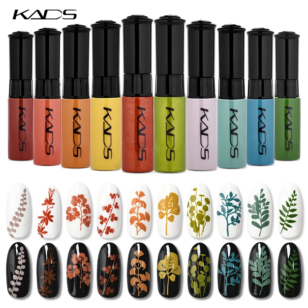 

KADS Nail Stamping Polish Set 7ml Colorful Nail Lacquer Manicure Polish for Nail Stamp Plate Soak off Nail Art Varnish