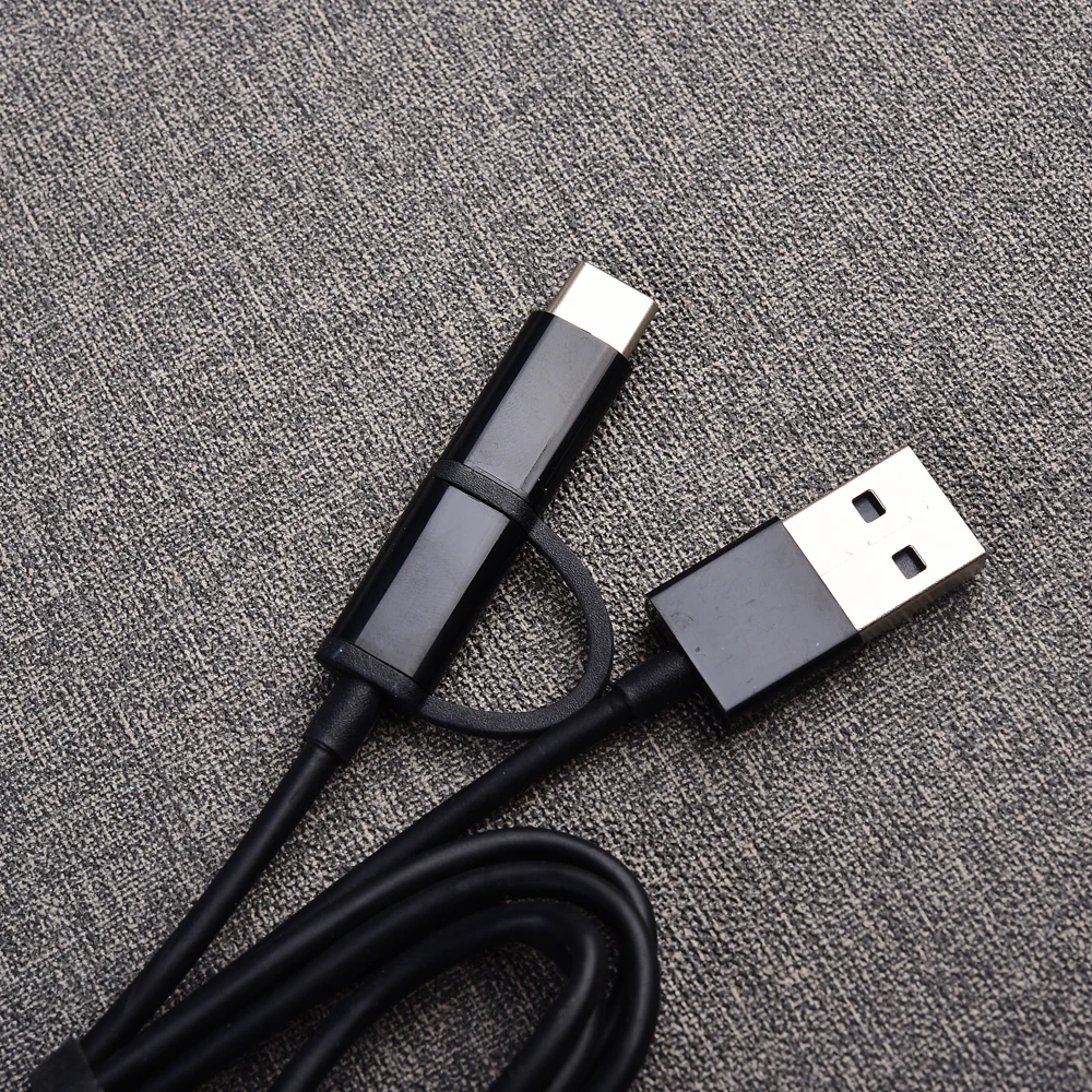 Кабель для быстрой зарядки Xiaomi Mi 2 в 1 Micro USB + Type C кабель Redmi Note 7 8 Pro 5 6 9 SE CC9 A2 A3|Кабели