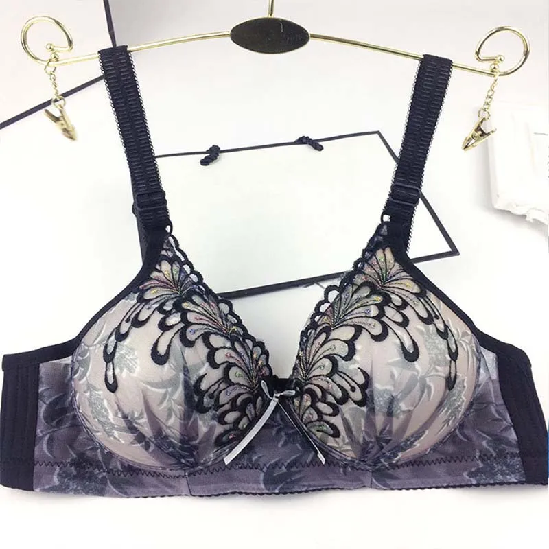 

Adjustable Bras For Women Thin Deep V Cup Bra Sexy Intimates Lingerie Comfort Without Steel Ring Push Up Brasieres Plus Size