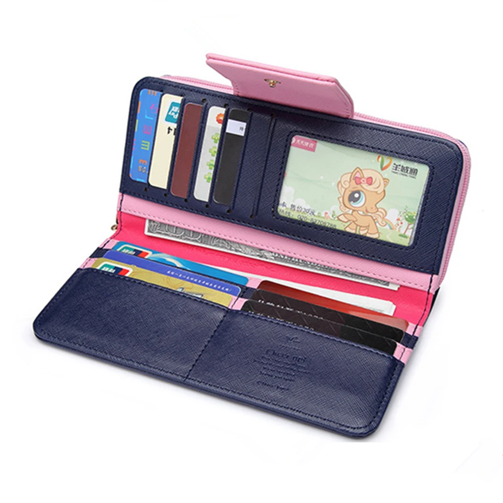 Женский Длинный кожаный кошелек для телефона дизайнерский Роскошный известного