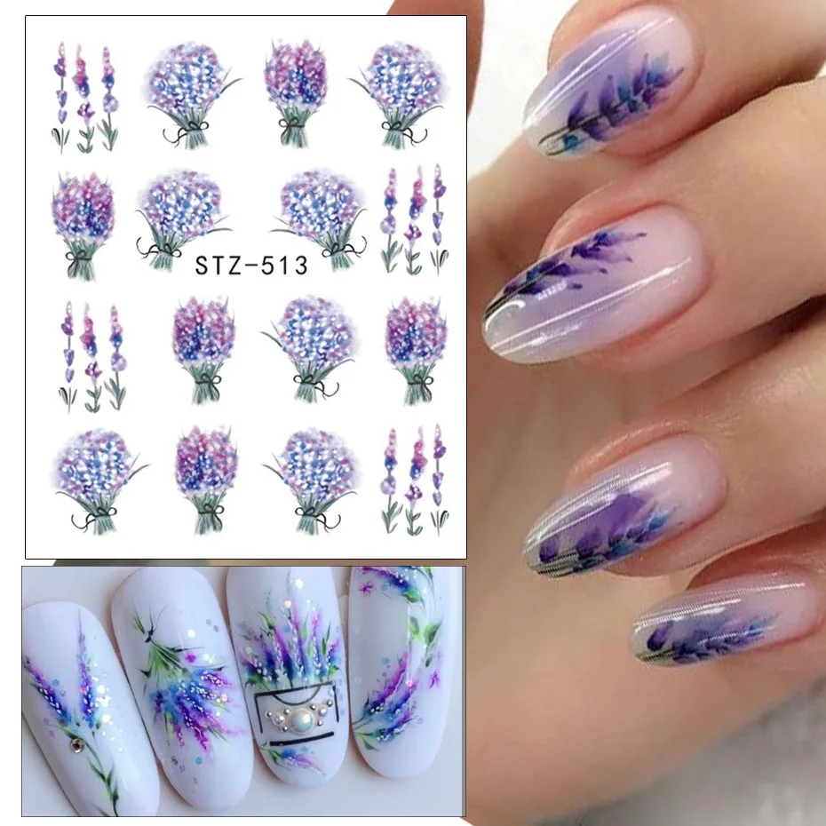 1 шт. наклейка для ногтей с бабочками и цветами | Красота здоровье