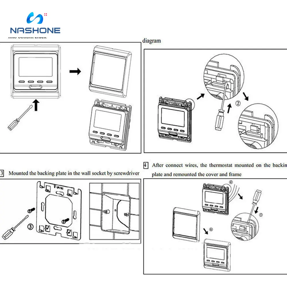 Термостат нагревательный Nashone 220 В с датчиком температуры |
