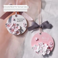 ins small cherry blossoms silicone mold aromatherapy hanging decoration flower car aromatherapy gypsum mold candle making kit