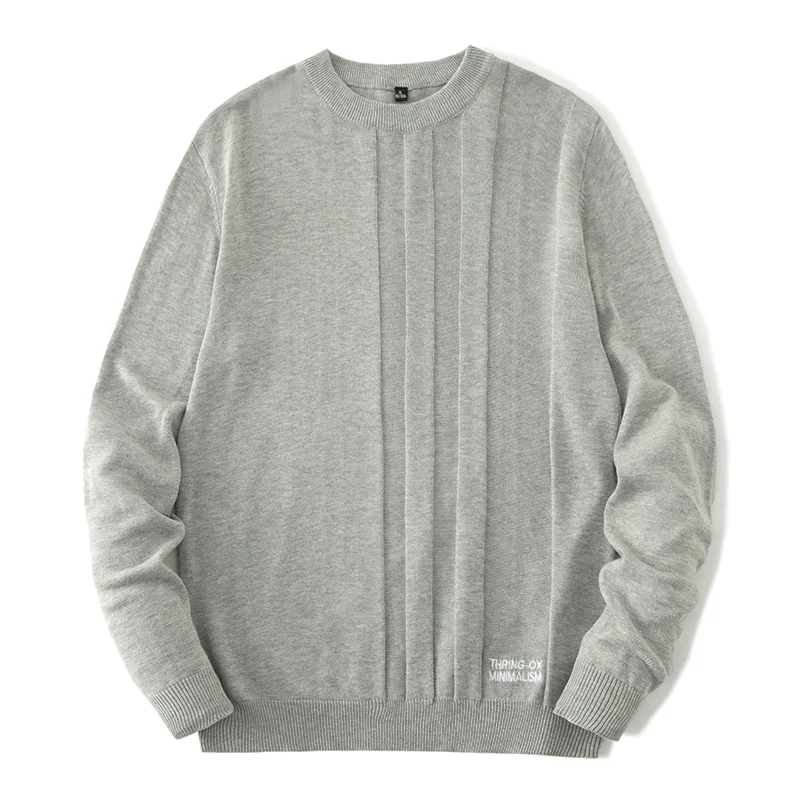 

Korean Slim Bottoming Sweater Mens Autumn Winter New O Neck Embroidery Sweater Male Long Sleeves Pullovers Knitted Sweater Women