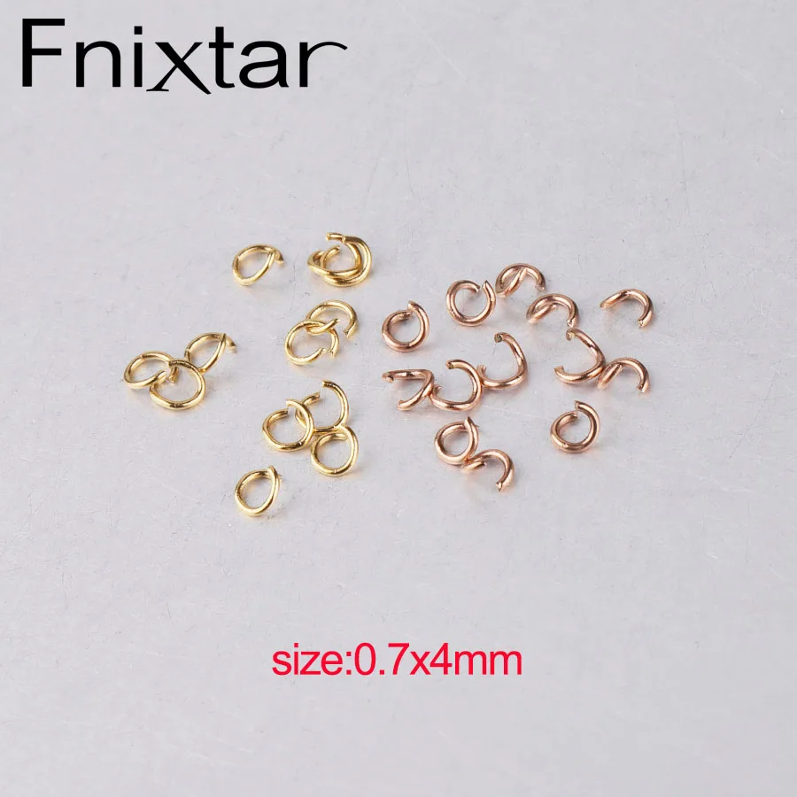 Fnixtar PVD золотые розовые Золотые открытые переходные кольца из нержавеющей стали 0