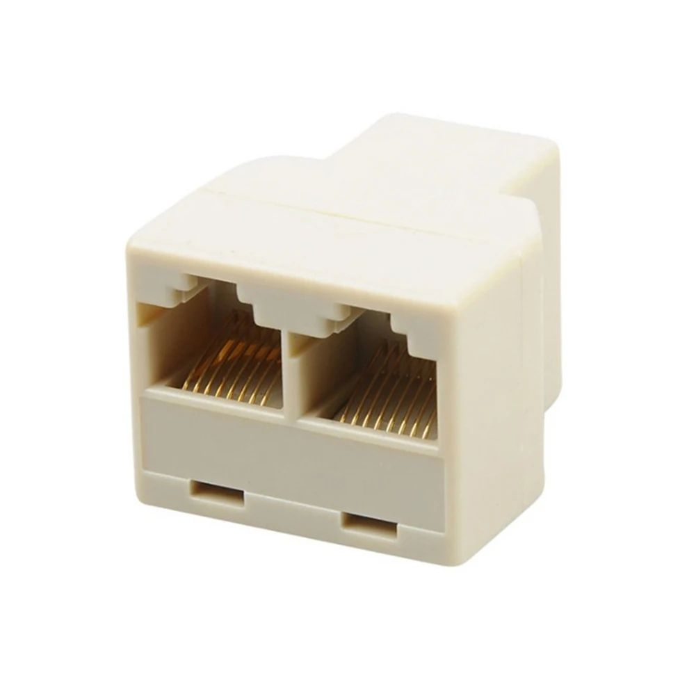 Сетевой разветвитель адаптер 1 к 2-Way Dual Female Cat6/5/5e RJ45 Lan Ethernet для ноутбука