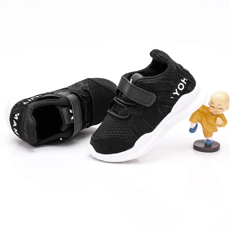 2019 autumn new fashionable net breathable pink leisure sports running shoes for girls white boys brand kids | Детская одежда и