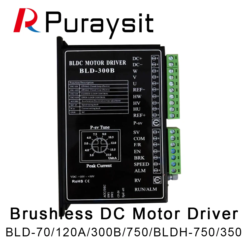 Puraysit-motor de dc sem Escova com Função de Driver de 1230v dc Tamanhos 12 v dc v dc 20000 v ac 310vdc Rpm Acionador do motor