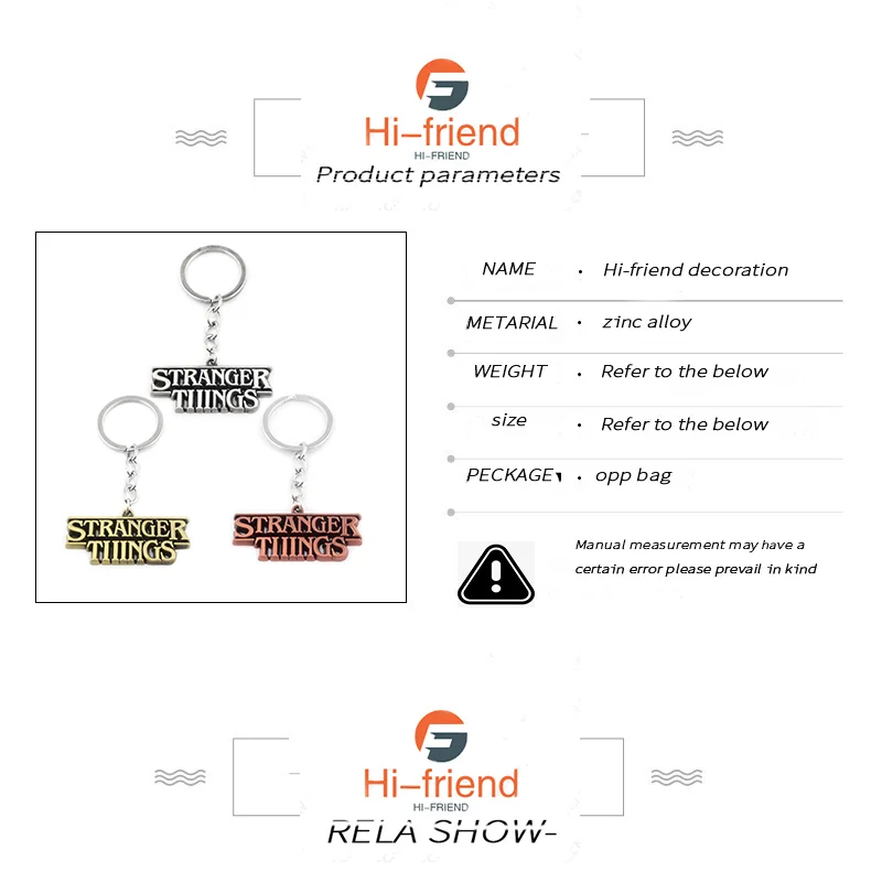 SC ужас ТВ серии очень странные дела с надписью логотипа, брелки для ключей, 3 вида цветов письмо кулон брелок для автомобильных ключей для Для мужчин ювелирные изделия подарок сувенир