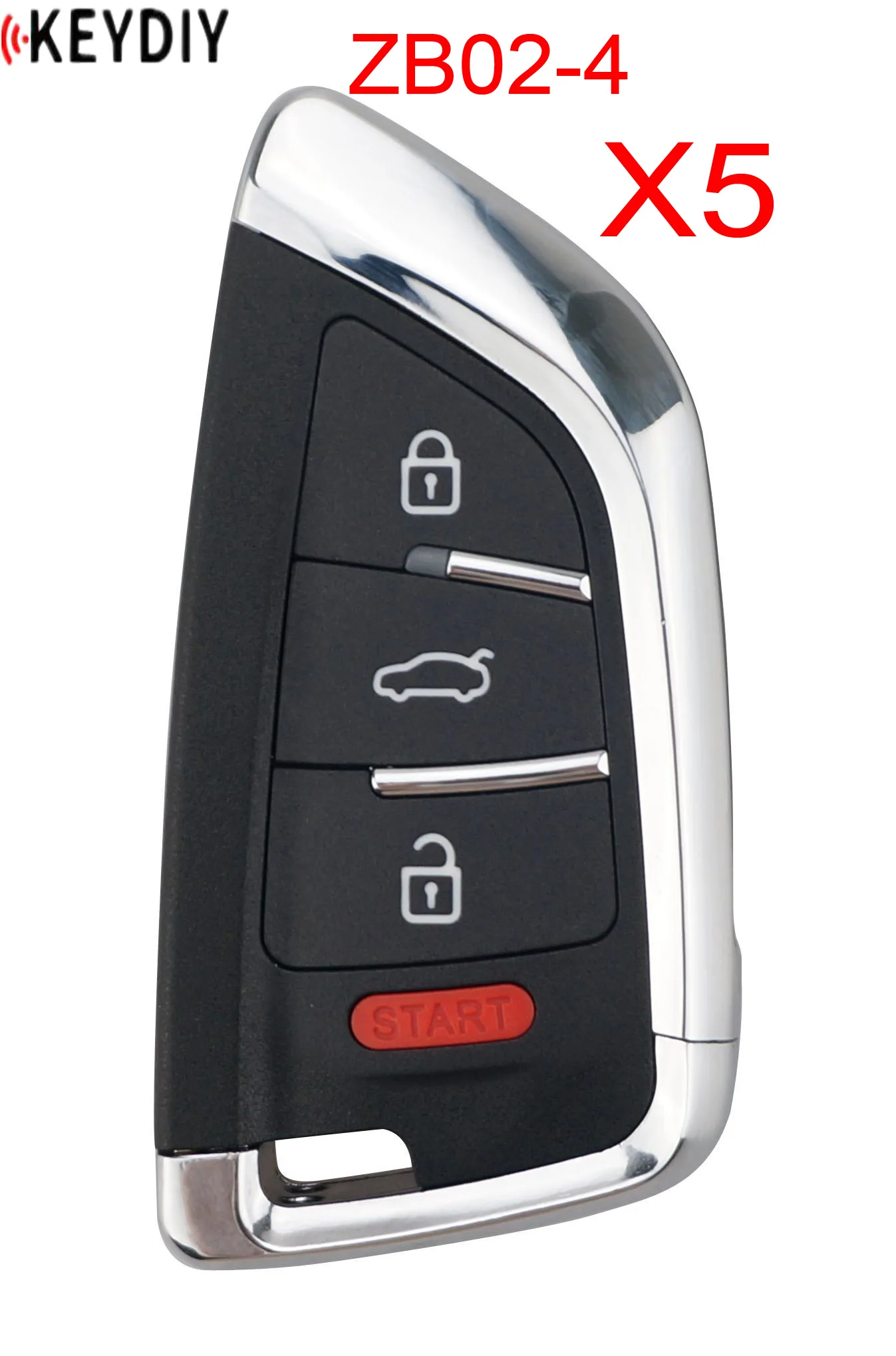 5 шт. X KEYDIY универсальный смарт-ключ ZB02-4 для KD-X2 KD900 мини KD Автомобильный ключ дистанционного замена подходит более 2000 моделей