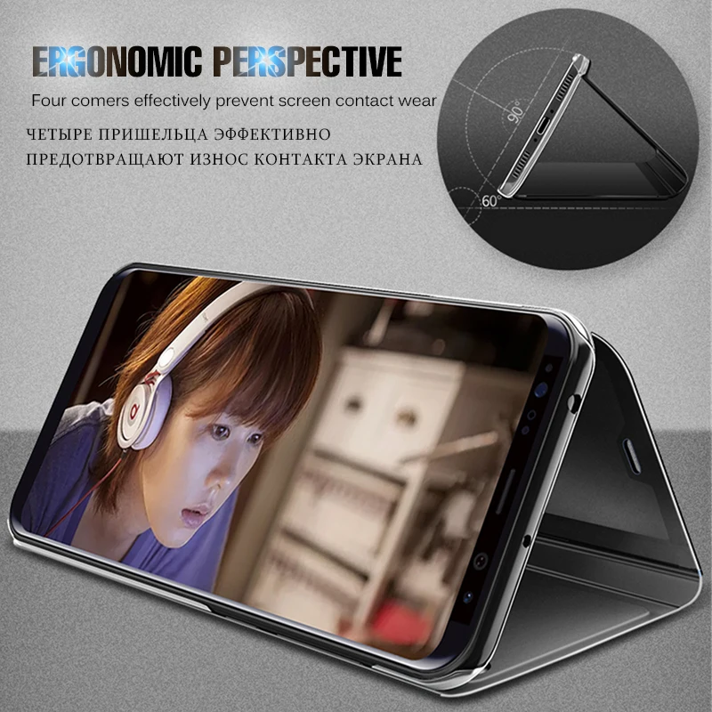 Coque Flap Case For Samsung Galaxy S20 Ultra S10 7 9 8 Plus Edge Smart Mirror Edge S21 Note 10 9 A51 A71 Flip All-inclusive Case
