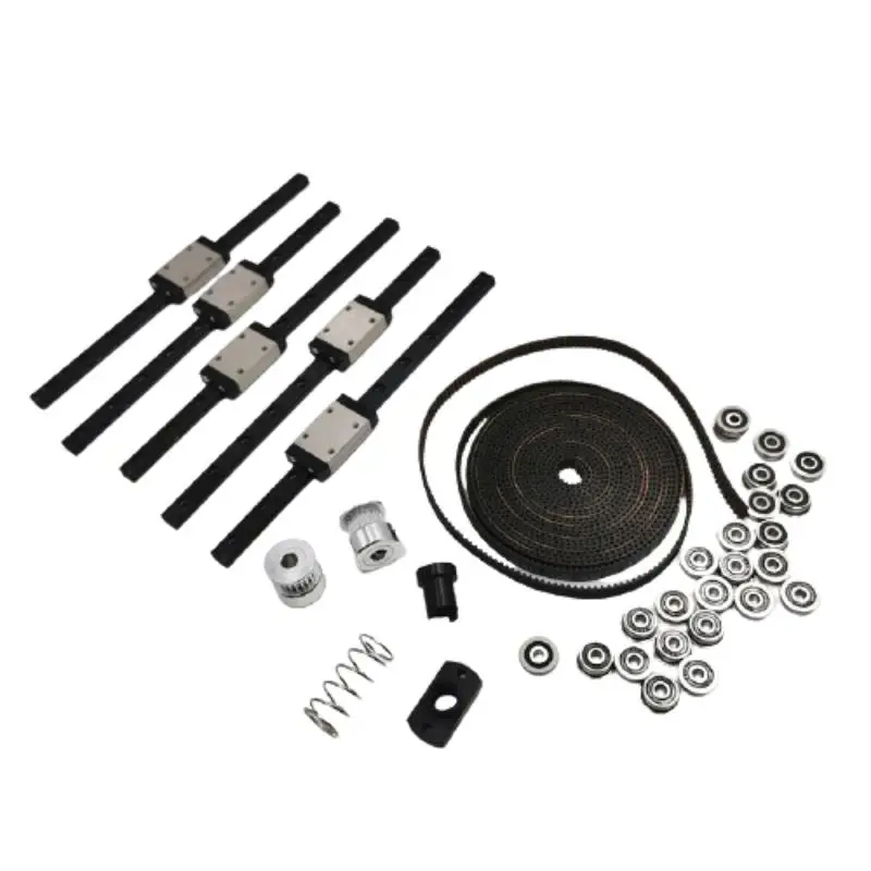 

Funssor Voron0.1 Motion Set Gates GT2 LL-2GT RF Open Belt 2GT Pulley F623-RS Bearing MGN7H Linear Rail T8 Flange Nut